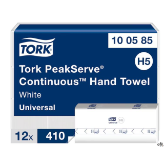 Ręcznik ZZ PeakServe składany H5 TORK, 1 warstwa, biały, (12rol.) celuloza, 4920 szt./kart ., 100585 Extra Premium