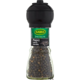 Pieprz czarny ziarnisty KAMIS 42g młynek