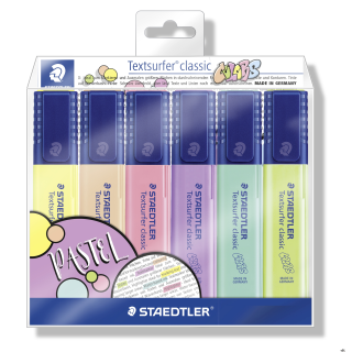 Zakreślacz Classic Colors, 6 kol. w opak., Staedtler S 364 CWP6