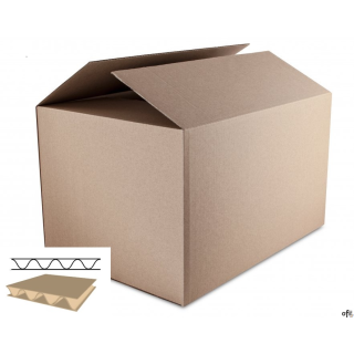 Karton wysyłkowy/klapowy DOTTS 530x264x350 410g. tektura 3-warstwy szara
