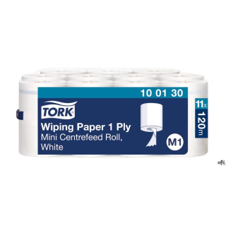 Ręcznik w roli mini TORK biały 1 warstwa (11 rolek) Advanced 415, długość 120m., system M1 100130