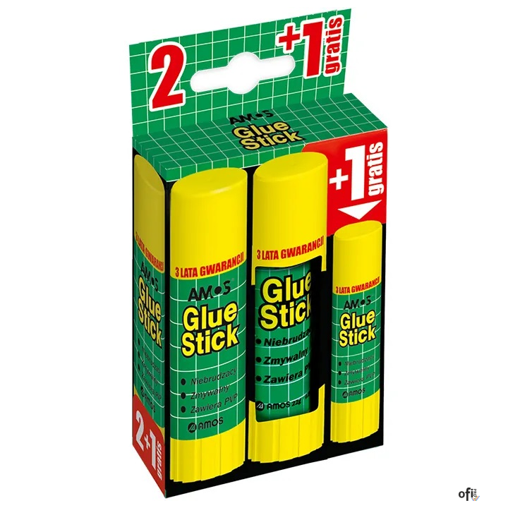 Klej w sztyfcie Amos 2x 22g+1x 8g 130-1811