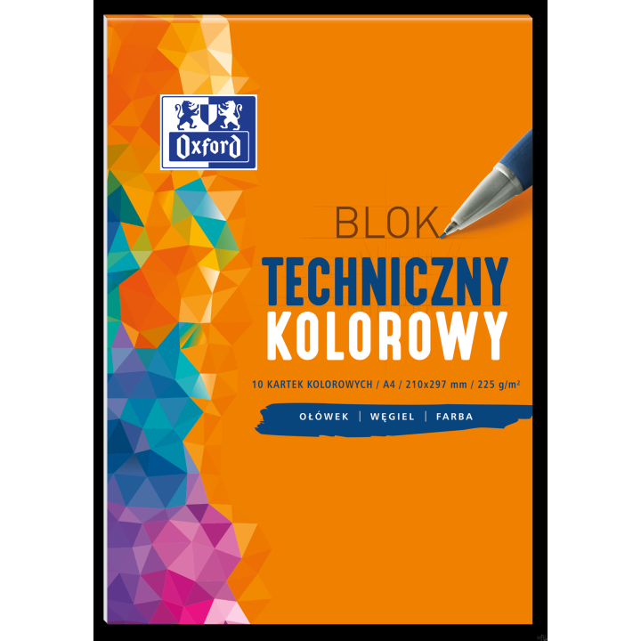 Blok techniczny OXFORD A4 10k 225G kolor 400093230