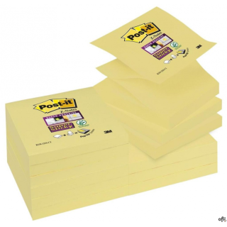 Bloczek_samoprzylepny POST-IT_ Super sticky Z-Notes (R330-12SS-CY), 76x76mm, 1x90 kart., żółty