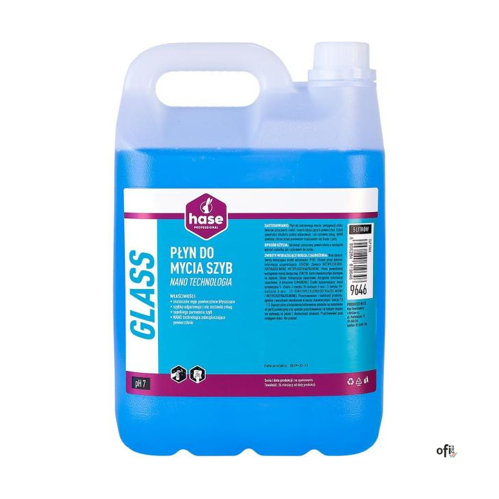 Płyn do mycia szyb  Glass Nano Technologia 9646 5L Hase 26373