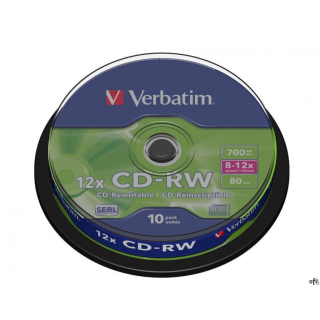 Płyta CD-RW VERBATIM CAKE(10) 700MB x12 43480