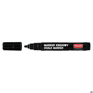 Marker kredowy, końcówka okrągła 1,5mm, 6g tuszu czarny TO-293 Toma