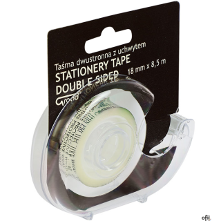 Nowy indeks tak0012025 Taśma biurowa dwustronna GRAND 18 mm x 8,5 m z dyspenserem 130-1903