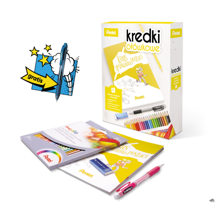 Zestaw z kursem rysowania postaci  ZESTAW-CB8-24-KURS PENTEL