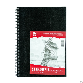 Szkicownik A4 98G. 80 KARTEK SPIRALA PO DŁUGIM BOKU  Koh i Noor