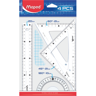 Komplet START MEDIOUM 242820 MAPED linijka 20cm+ekierka+kątomierz  242820