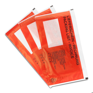 Koperty Kurierskie DL, transparentne czerwony nadruk, (1000 szt.) PRZYLGI ikk240115Bred EMERSON