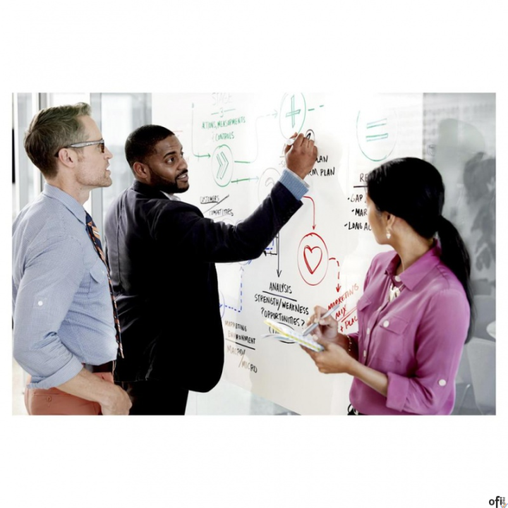 Suchościeralna folia w rolce POST-IT_ Dry Erase (DEF4X3-EU), 91x122cm, biała