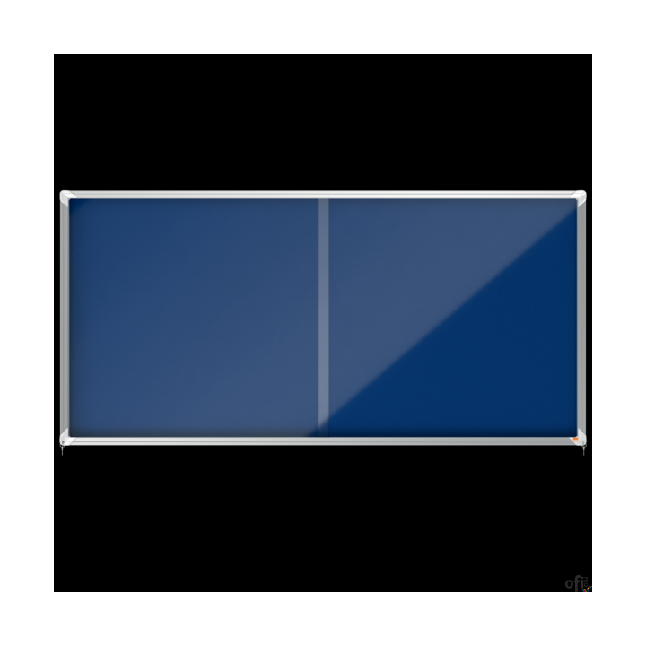 Gablota filcowa Nobo Premium Plus 27xA4, niebieska (drzwiczki przesówne) 1915335