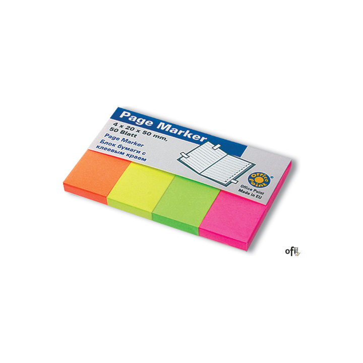 Zakładki indeksujące 50x20x4 pastelowe (4X50) OP5562004-62 KOH I NOOR