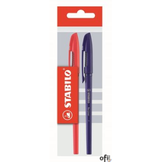 DŁUGOPIS STABILO LINER  RÓŻOWY I FIOLETOWY , TOREBKA 2 SZT. E-30825655D