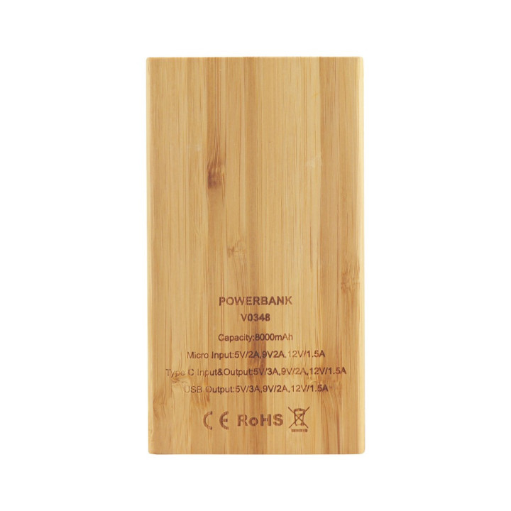 Bambusowy power bank 8000 mAh B'RIGHT | Caroline