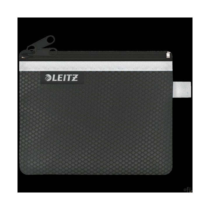 Koszulka z suwakiem z dwoma przegródkami Leitz WOW, rozmiar S, czarna 40110095