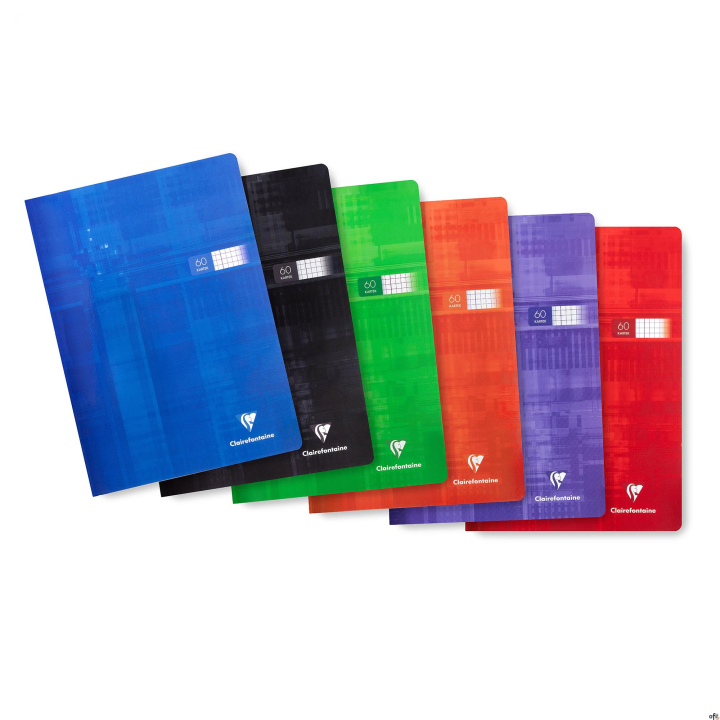 Zeszyt A4 60 kartek, w kratkę, papier 90g, mix kolorów CLAIREFONTAINE 63152AMXC