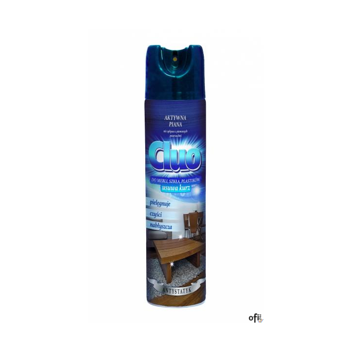 Spray przeciw kurzowi do mebli Antystatyk 300ml CLUO 13096 do kurzu