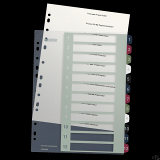 Przekładki plast. do nadruku tekstu na kartę, Leitz Style, 1-12 12380000