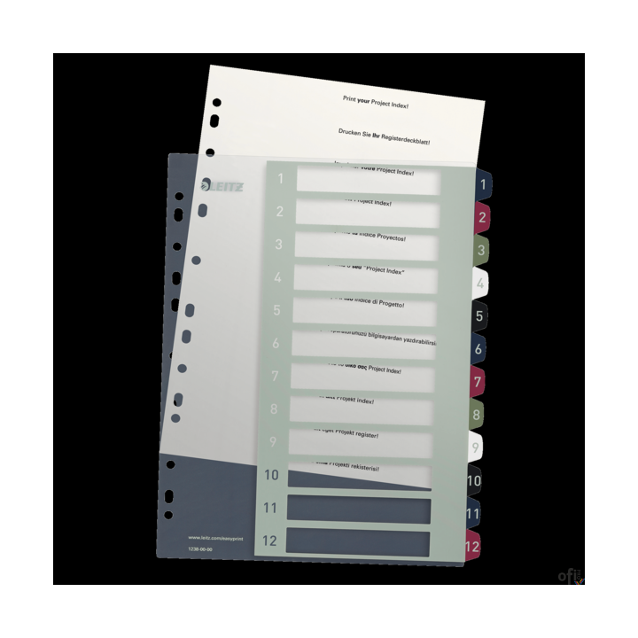 Przekładki plast. do nadruku tekstu na kartę, Leitz Style, 1-12 12380000