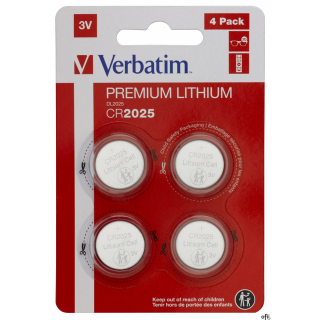 Baterie VERBATIM LITHIUM CR2025 BLISTER 4szt. 49532