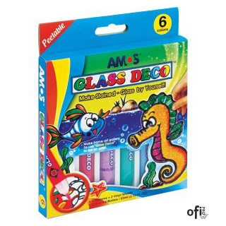 Farby witrażowe GD10P6 AMOS 6 kolorów 10,5ml 170-1044