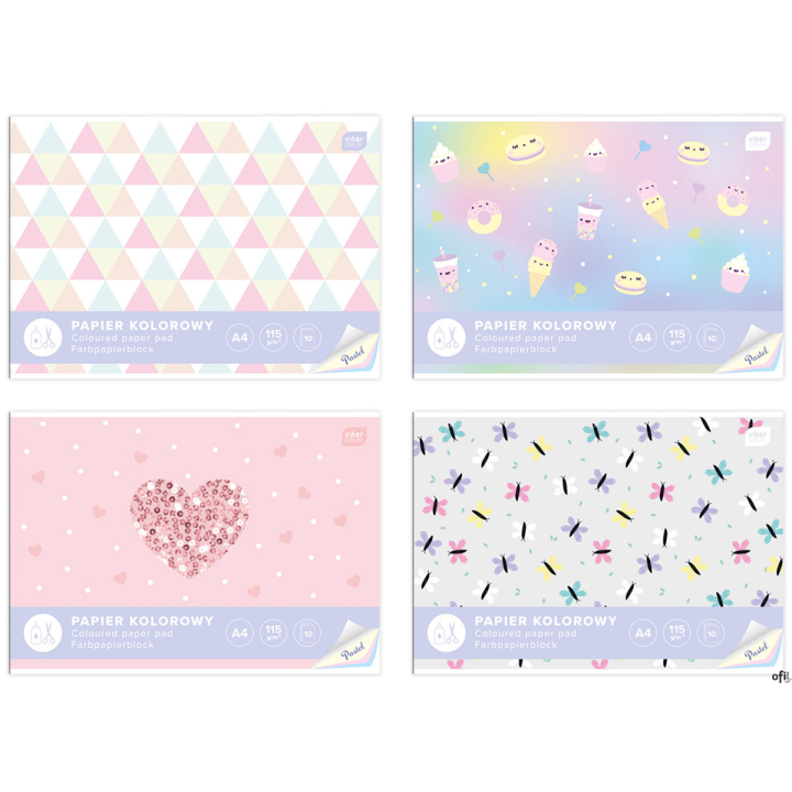 Papier kolorowy A4 10 kartek 115 g  PASTEL