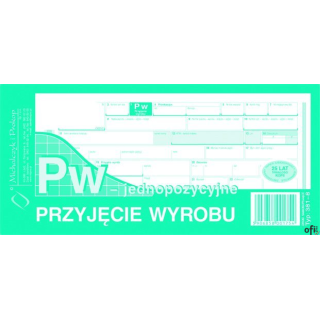 381-8 PW jednopozycyjne przyjęcie wyrobu MICHALCZYK I PROKOP (X)