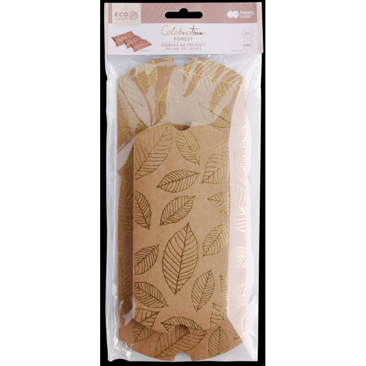 Pudełka na prezenty Forest, zestaw 3 szt - 21x10cm, 2szt 15x8cm HA 4411 2115-FMIX3