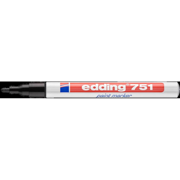 Marker EDDING lakierowy 751 czarny końcowka okrągła 1-2mm