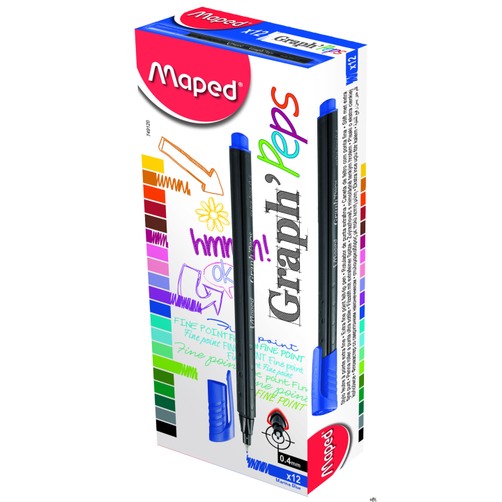 Cienkopis GRAPH PEPS niebieski Maped 749120 (X)