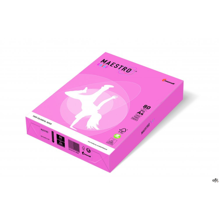 Papier xero MAESTRO COLOR A4 80g OPI74 flamingo