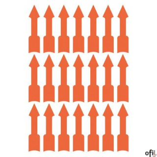Etykiety informacyjne trwałe, strzałki, 63 etyk./op., 33 x 9 mm, czerwony odblaskowy, AVERY ZWECKFORM, 3008
