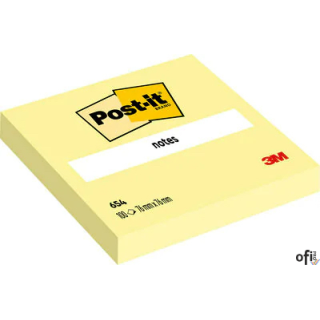 Bloczek samoprzylepny POST-IT (654), 76x76mm, 12x100 kart., żółty