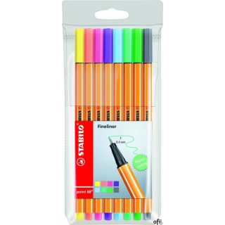 Cienkopis STABILO point 88 komplet 8szt. pastelowy 88/8-01
