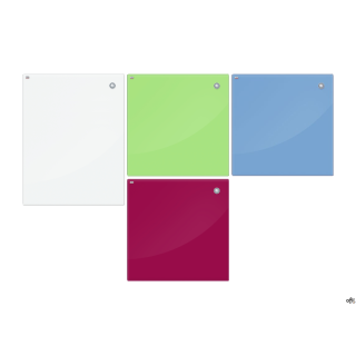 Tablica szklana magnetyczna 120x240cm biała 2X3 TSZ1224 W