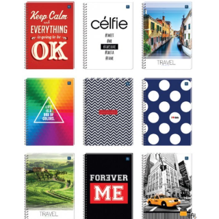 Kołonotatnik A4 120k kratka miękka oprawa INTERDRUK