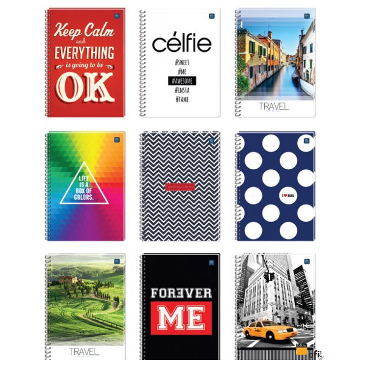 Kołonotatnik A4 120k kratka miękka oprawa INTERDRUK