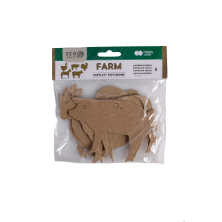 Zestaw kształtów tekturowych FARM, 5 szt, 10x6 cm, Happy Color HA 4512 1006-FA5