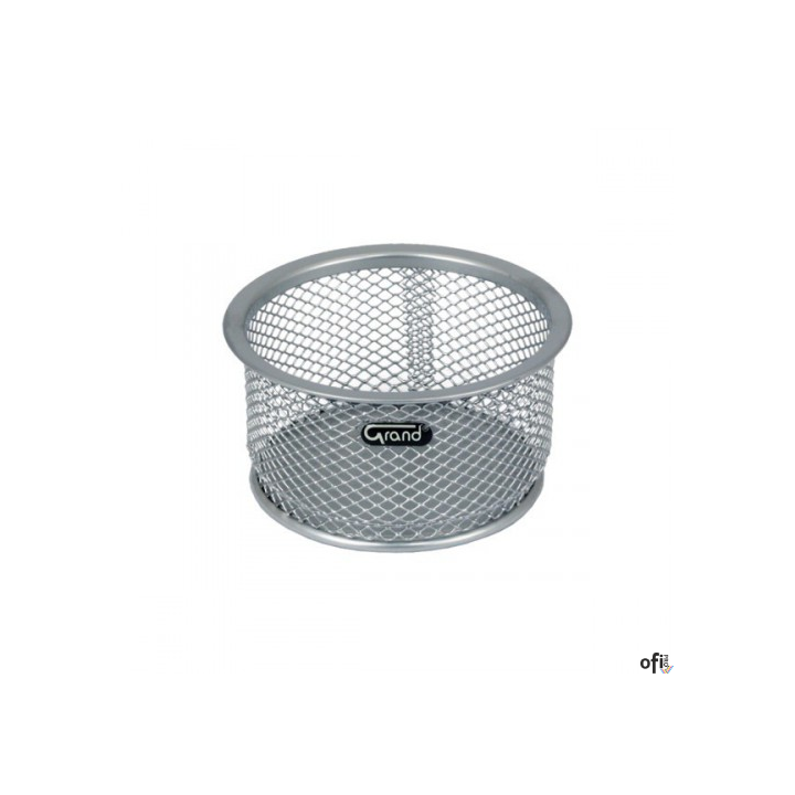 Pojemnik na spinacze srebrny metalowy siatka GRAND GR-010S 120-1120
