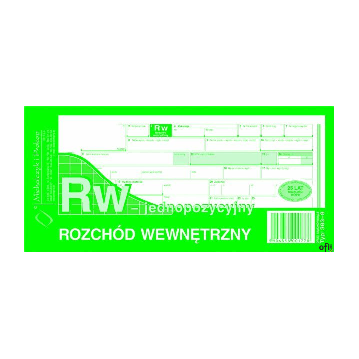 383-8 RW 1/3 A4 jednopozycyjne MICHALCZYK I PROKOP