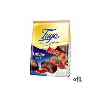Piernikowe serca TAGO truskawkowe 160g