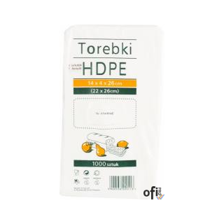 Torebki HDPE 04 14x4x26cm 1000 szt.
