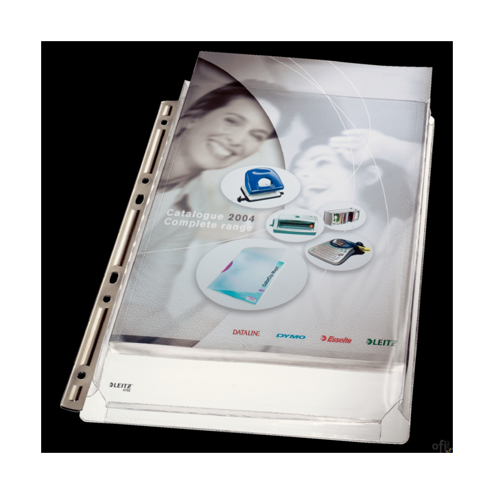 Koszulki na katalogi A4 LEITZ z metalową krawędzią 170 mic. 47553003