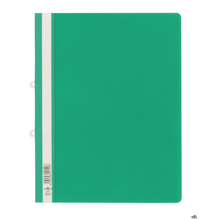 Skoroszyt A4 z PVC, z możliwością wpięcia do segregatora Zielony 258005 DURABLE