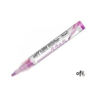Marker OUTLINE srebrno-różowy TO-404 Toma
