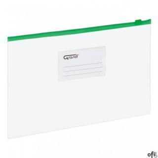 Teczka kopertowa zamek EC007B, zielona, A5 EAGLE 120-1473 suwak