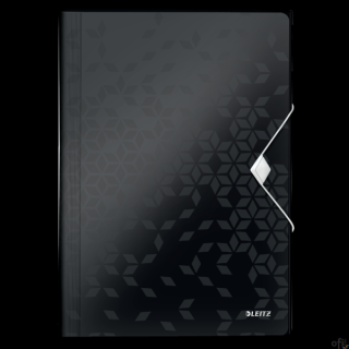 Teczka z 6 przegródkami PP Leitz WOW, czarna 45890095